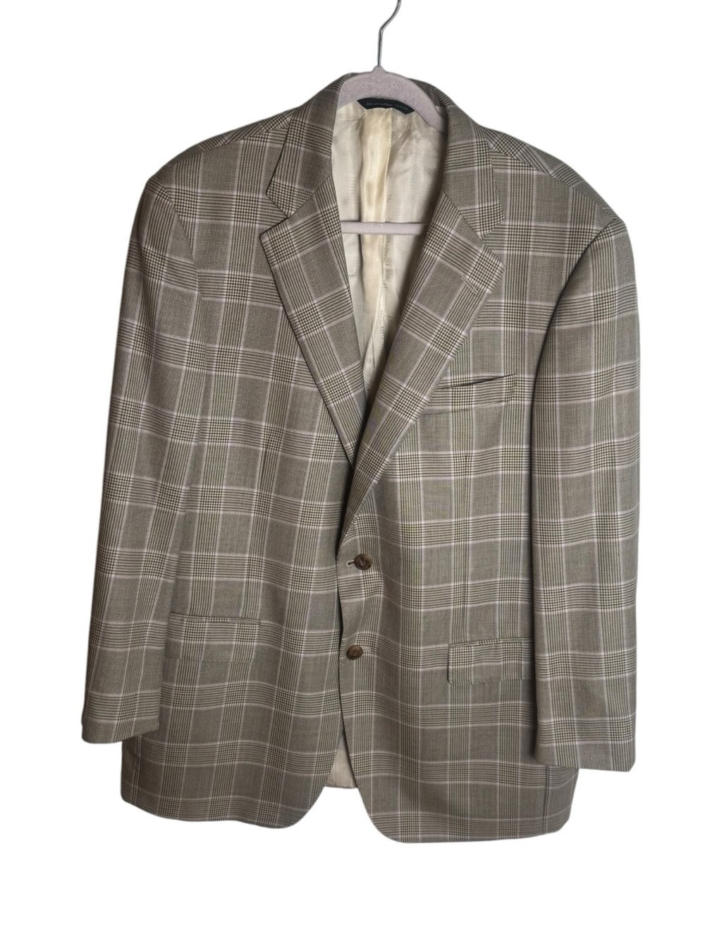 Samuelsohn SB Greenwich Super 120’s Wool Plaid Sport Coat Blazer 44R